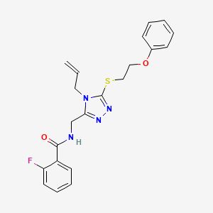 N-({4-allyl-5-[(2-phenoxyethyl)thio]-4H-1,2,4-triazol-3-yl}methyl)-2-fluorobenzamide