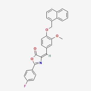 2-(4-fluorophenyl)-4-[3-methoxy-4-(1-naphthylmethoxy)benzylidene]-1,3-oxazol-5(4H)-one