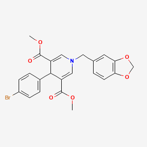 dimethyl 1-(1,3-benzodioxol-5-ylmethyl)-4-(4-bromophenyl)-1,4-dihydro-3,5-pyridinedicarboxylate