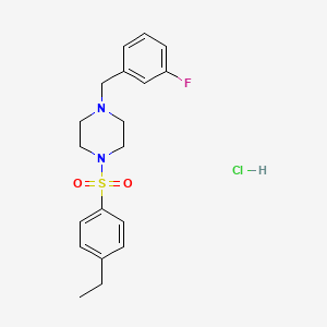 molecular formula C19H24ClFN2O2S B4610852 1-[(4-ethylphenyl)sulfonyl]-4-(3-fluorobenzyl)piperazine hydrochloride 