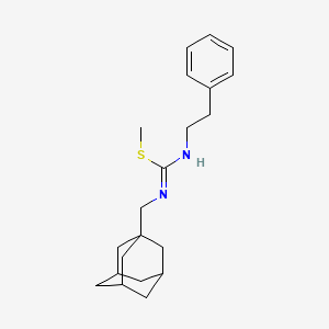 molecular formula C21H30N2S B4610856 methyl N-(1-adamantylmethyl)-N'-(2-phenylethyl)imidothiocarbamate 