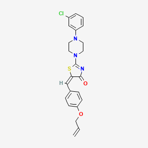 molecular formula C23H22ClN3O2S B4610861 5-[4-(烯丙氧基)苯亚甲基]-2-[4-(3-氯苯基)-1-哌嗪基]-1,3-噻唑-4(5H)-酮 