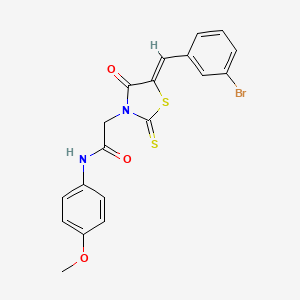 2-[5-(3-bromobenzylidene)-4-oxo-2-thioxo-1,3-thiazolidin-3-yl]-N-(4-methoxyphenyl)acetamide