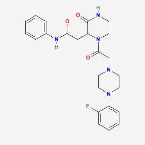 2-(1-{[4-(2-fluorophenyl)-1-piperazinyl]acetyl}-3-oxo-2-piperazinyl)-N-phenylacetamide