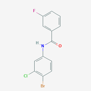 molecular formula C13H8BrClFNO B4610900 N-(4-bromo-3-chlorophenyl)-3-fluorobenzamide 