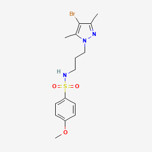 N-[3-(4-bromo-3,5-dimethyl-1H-pyrazol-1-yl)propyl]-4-methoxybenzenesulfonamide