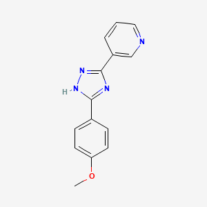 3-[5-(4-methoxyphenyl)-1H-1,2,4-triazol-3-yl]pyridine