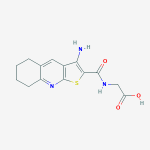 molecular formula C14H15N3O3S B461097 N-[(3-amino-5,6,7,8-tetrahydrothieno[2,3-b]quinolin-2-yl)carbonyl]glycine CAS No. 665001-30-9