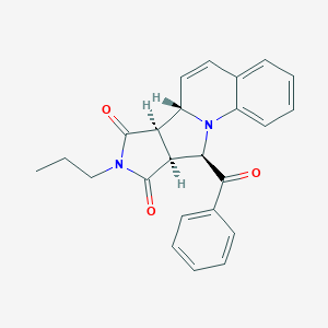 molecular formula C24H22N2O3 B461099 10-benzoyl-8-propyl-9a,10-dihydro-6aH-pyrrolo[3',4':3,4]pyrrolo[1,2-a]quinoline-7,9(6bH,8H)-dione CAS No. 957497-24-4