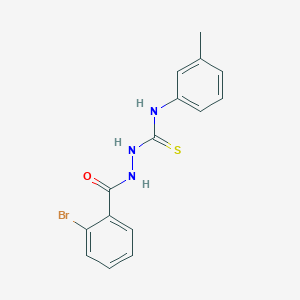 molecular formula C15H14BrN3OS B4611005 2-(2-bromobenzoyl)-N-(3-methylphenyl)hydrazinecarbothioamide 