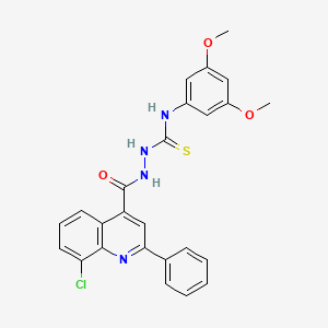 2-[(8-chloro-2-phenyl-4-quinolinyl)carbonyl]-N-(3,5-dimethoxyphenyl)hydrazinecarbothioamide