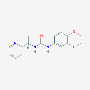 N-(2,3-dihydro-1,4-benzodioxin-6-yl)-N'-[1-(2-pyridinyl)ethyl]urea