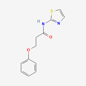 molecular formula C12H12N2O2S B4611022 3-phenoxy-N-1,3-thiazol-2-ylpropanamide 