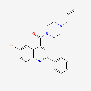 molecular formula C24H24BrN3O B4611038 4-[(4-allyl-1-piperazinyl)carbonyl]-6-bromo-2-(3-methylphenyl)quinoline 