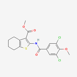 molecular formula C18H17Cl2NO4S B4611045 methyl 2-[(3,5-dichloro-4-methoxybenzoyl)amino]-4,5,6,7-tetrahydro-1-benzothiophene-3-carboxylate 