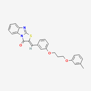 molecular formula C26H22N2O3S B4611081 2-{3-[3-(3-methylphenoxy)propoxy]benzylidene}[1,3]thiazolo[3,2-a]benzimidazol-3(2H)-one 