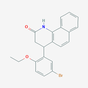 molecular formula C21H18BrNO2 B4611094 4-(5-bromo-2-ethoxyphenyl)-3,4-dihydrobenzo[h]quinolin-2(1H)-one 