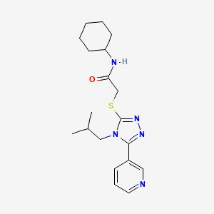 N-cyclohexyl-2-{[4-isobutyl-5-(3-pyridinyl)-4H-1,2,4-triazol-3-yl]thio}acetamide