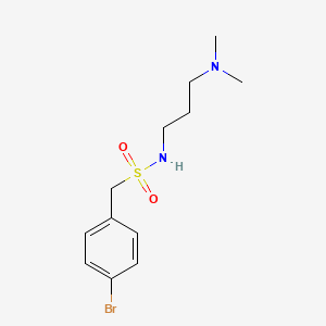 molecular formula C12H19BrN2O2S B4611139 1-(4-溴苯基)-N-[3-(二甲氨基)丙基]甲磺酰胺 