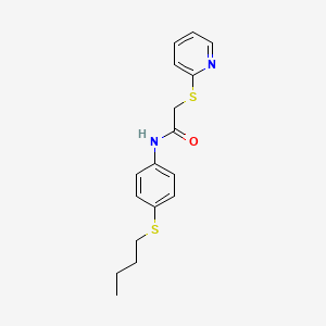 molecular formula C17H20N2OS2 B4611143 N-[4-(丁基硫代)苯基]-2-(2-吡啶基硫代)乙酰胺 