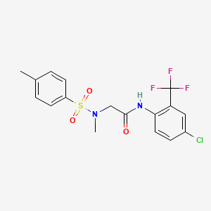 N~1~-[4-chloro-2-(trifluoromethyl)phenyl]-N~2~-methyl-N~2~-[(4-methylphenyl)sulfonyl]glycinamide