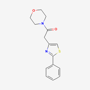 molecular formula C15H16N2O2S B4611153 4-[(2-苯基-1,3-噻唑-4-基)乙酰基]吗啉 