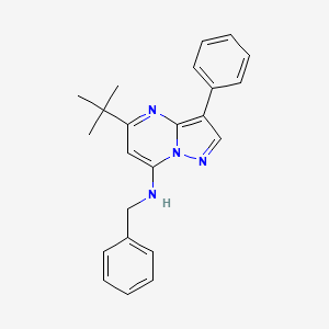 molecular formula C23H24N4 B4611160 N-苄基-5-叔丁基-3-苯基吡唑并[1,5-a]嘧啶-7-胺 