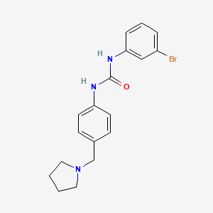 molecular formula C18H20BrN3O B4611172 N-(3-溴苯基)-N'-[4-(1-吡咯烷基甲基)苯基]脲 