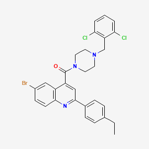 6-bromo-4-{[4-(2,6-dichlorobenzyl)-1-piperazinyl]carbonyl}-2-(4-ethylphenyl)quinoline