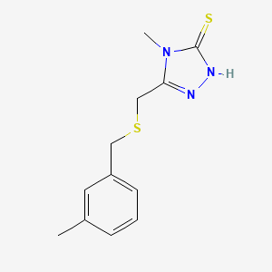 4-methyl-5-{[(3-methylbenzyl)thio]methyl}-4H-1,2,4-triazole-3-thiol