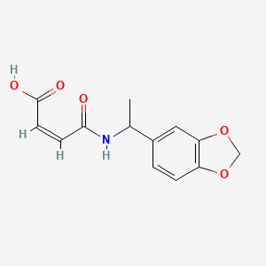 molecular formula C13H13NO5 B4611234 4-{[1-(1,3-benzodioxol-5-yl)ethyl]amino}-4-oxo-2-butenoic acid 