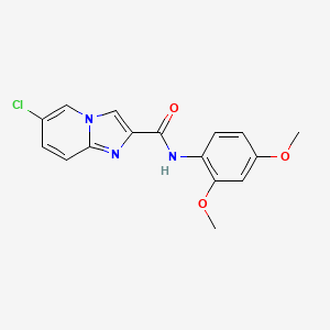 molecular formula C16H14ClN3O3 B4611240 6-chloro-N-(2,4-dimethoxyphenyl)imidazo[1,2-a]pyridine-2-carboxamide 