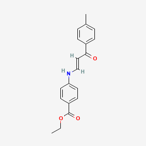 molecular formula C19H19NO3 B4611247 ethyl 4-{[3-(4-methylphenyl)-3-oxo-1-propen-1-yl]amino}benzoate 