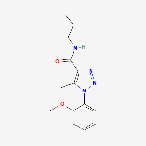 molecular formula C14H18N4O2 B4611260 1-(2-methoxyphenyl)-5-methyl-N-propyl-1H-1,2,3-triazole-4-carboxamide 