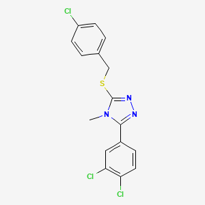 3-[(4-chlorobenzyl)thio]-5-(3,4-dichlorophenyl)-4-methyl-4H-1,2,4-triazole