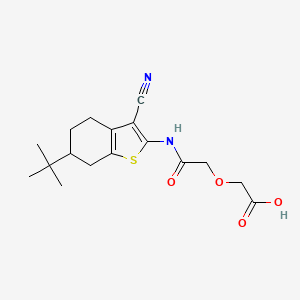 {2-[(6-tert-butyl-3-cyano-4,5,6,7-tetrahydro-1-benzothien-2-yl)amino]-2-oxoethoxy}acetic acid