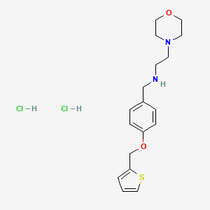 molecular formula C18H26Cl2N2O2S B4611339 [2-(4-morpholinyl)ethyl][4-(2-thienylmethoxy)benzyl]amine dihydrochloride 