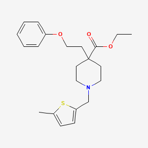 ethyl 1-[(5-methyl-2-thienyl)methyl]-4-(2-phenoxyethyl)-4-piperidinecarboxylate