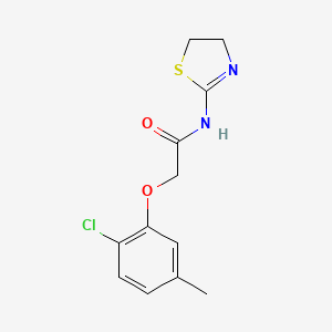 molecular formula C12H13ClN2O2S B4611381 2-(2-氯-5-甲基苯氧基)-N-(4,5-二氢-1,3-噻唑-2-基)乙酰胺 