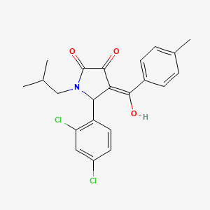 5-(2,4-dichlorophenyl)-3-hydroxy-1-isobutyl-4-(4-methylbenzoyl)-1,5-dihydro-2H-pyrrol-2-one