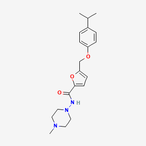 5-[(4-isopropylphenoxy)methyl]-N-(4-methyl-1-piperazinyl)-2-furamide