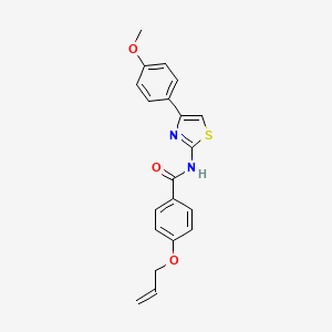 molecular formula C20H18N2O3S B4611398 4-(allyloxy)-N-[4-(4-methoxyphenyl)-1,3-thiazol-2-yl]benzamide 