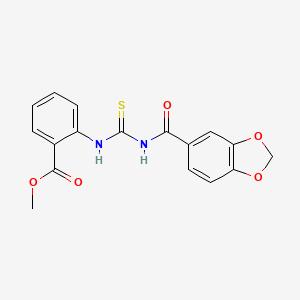 methyl 2-({[(1,3-benzodioxol-5-ylcarbonyl)amino]carbonothioyl}amino)benzoate