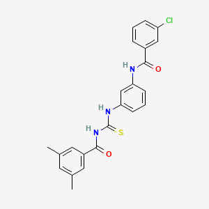 N-[({3-[(3-chlorobenzoyl)amino]phenyl}amino)carbonothioyl]-3,5-dimethylbenzamide