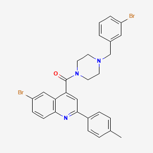 6-bromo-4-{[4-(3-bromobenzyl)-1-piperazinyl]carbonyl}-2-(4-methylphenyl)quinoline