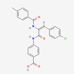 4-({3-(4-chlorophenyl)-2-[(4-methylbenzoyl)amino]acryloyl}amino)benzoic acid