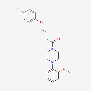 molecular formula C21H25ClN2O3 B4611470 1-[4-(4-chlorophenoxy)butanoyl]-4-(2-methoxyphenyl)piperazine 