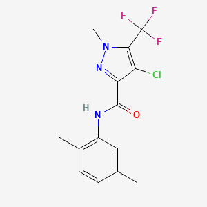 4-chloro-N-(2,5-dimethylphenyl)-1-methyl-5-(trifluoromethyl)-1H-pyrazole-3-carboxamide