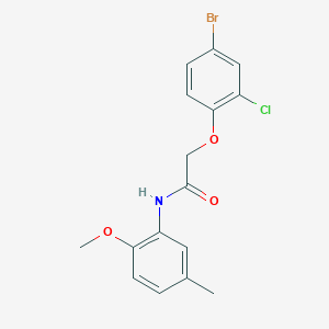 2-(4-bromo-2-chlorophenoxy)-N-(2-methoxy-5-methylphenyl)acetamide