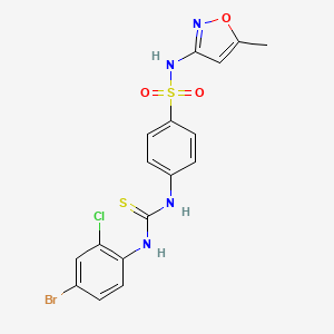 molecular formula C17H14BrClN4O3S2 B4611500 4-({[(4-溴-2-氯苯基)氨基]羰硫代基}氨基)-N-(5-甲基-3-异恶唑基)苯磺酰胺 